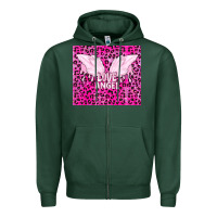 Sports Green love angel Zipper Hoodie - TumblerDesignByShophia