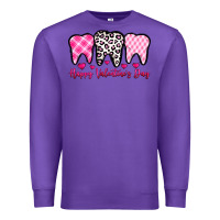 Purple happy valentines day dentist Premium Sweatshirt - OliviaCreatesArt