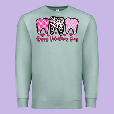Happy Valentines Day Dentist Premium Sweatshirt Designed By Oliviacreatesart