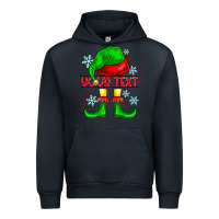 Navy Elf Your Text Urban Hoodie - CowhideDigitalArt