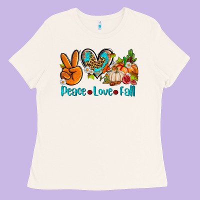 Peace Love Fall Ado Ladies Tee Designed By Adodesignshop