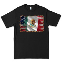 Black mexico flag and usa flag Premium Tee - AdoDesignShop