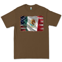 Cacao mexico flag and usa flag Premium Tee - AdoDesignShop