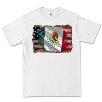 White mexico flag and usa flag Premium Tee - AdoDesignShop