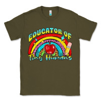 Army Green educator of tiny humans Classic Tee - NancyCooperArtShop