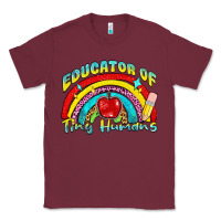 Burgundy educator of tiny humans Classic Tee - NancyCooperArtShop