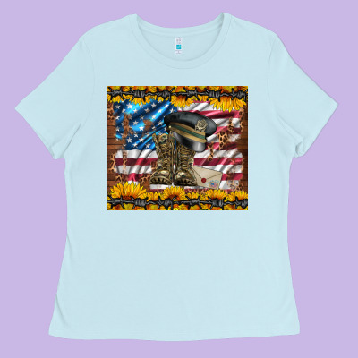 Westerm Usa Army Boots Ladies Tee Designed By Artiststas
