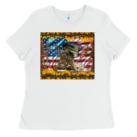 White westerm usa army boots Ladies Tee - Artiststas