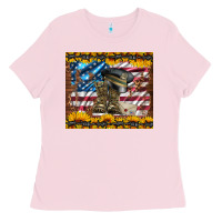 Bubblegum Pink westerm usa army boots Ladies Tee - Artiststas