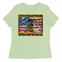 Westerm Usa Army Boots Ladies Tee | Teevron