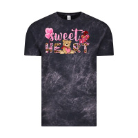 Cloud Black sweetheart with bear Vintage Tee - NancyCooperArtShop