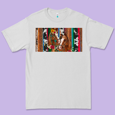 Western Horses Gemstone Horse Cowhide Leopard Floral Background Licens Premium Tee Designed By Artiststas
