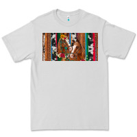 Dove Grey western horses gemstone horse cowhide leopard floral background licens Premium Tee - Artiststas