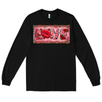 Black Pink Love Kiss Valentine's Day Long Sleeve Tee - RanaPortraitStore