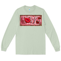 Matcha Pink Love Kiss Valentine's Day Long Sleeve Tee - RanaPortraitStore