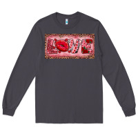 Smoke Pink Love Kiss Valentine's Day Long Sleeve Tee - RanaPortraitStore