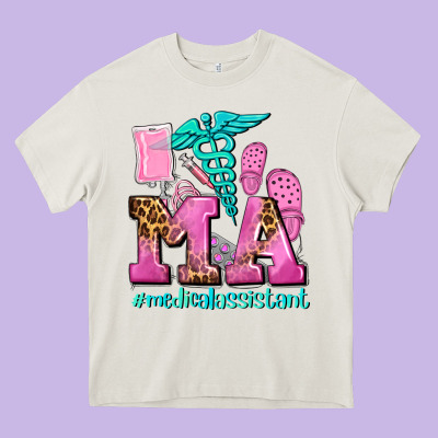 M A Medical Assistant Heavy Core Tee Designed By Adodesignshop