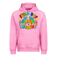Fuchsia Pink Field Day Let The Games Begin Urban Hoodie - CowhideDigitalArt
