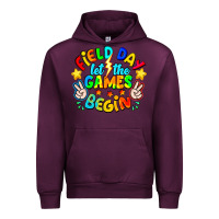 Mauve Wine Field Day Let The Games Begin Urban Hoodie - CowhideDigitalArt