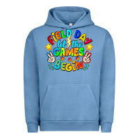 Pigment Pebble Blue Field Day Let The Games Begin Urban Hoodie - CowhideDigitalArt
