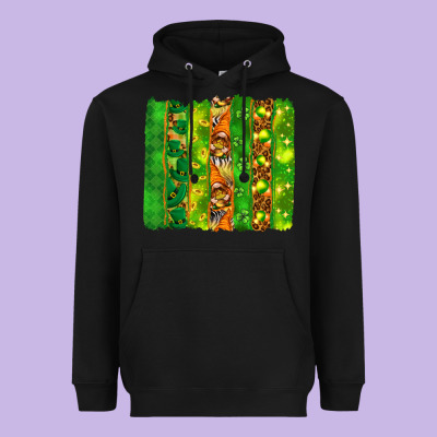 St. Patrick's Day Brushstrokes Heavyweight Hoodie Designed By Howdyjamesfarm
