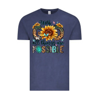 Vintage Denim with god all things are possible malias Vintage Tee - MaliasSmallBusiness