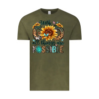 Vintage Olive with god all things are possible malias Vintage Tee - MaliasSmallBusiness
