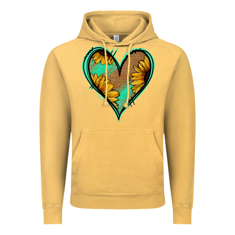 Sunflower Heart Vintage Hoodie by Jasminsmagicworld | Teevron