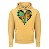 Vintage Mustard Sunflower Heart Vintage Hoodie - Jasminsmagicworld