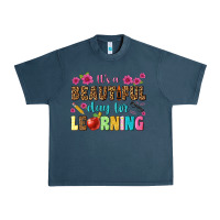 Midnight Navy its a beautiful day for learning Urban Heavy Tee - NancyCooperArtShop