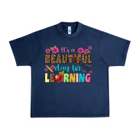 Navy its a beautiful day for learning Urban Heavy Tee - NancyCooperArtShop