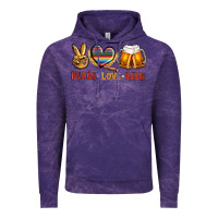 Cloud Purple peace love beer Vintage Hoodie - NancyCooperArtShop