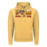 Vintage Mustard peace love beer Vintage Hoodie - NancyCooperArtShop