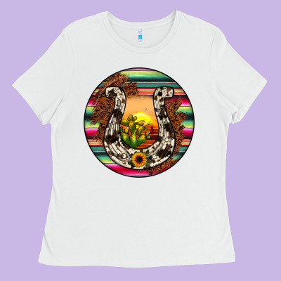 Horseshoe Circle Ladies Tee Designed By Jahusdesignshop