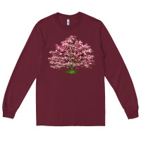 Burgundy Flowering Dogwood Tree Long Sleeve Tee - LillyAllenDesigns