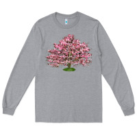 Heather Grey Flowering Dogwood Tree Long Sleeve Tee - LillyAllenDesigns