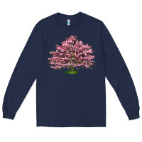 Navy Flowering Dogwood Tree Long Sleeve Tee - LillyAllenDesigns