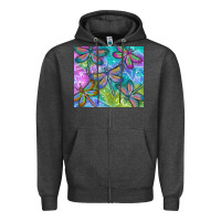 Charcoal Heather dragonflies Zipper Hoodie - TumblerDesignByShophia