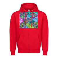 Red dragonflies Zipper Hoodie - TumblerDesignByShophia