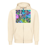 Sandshell dragonflies Zipper Hoodie - TumblerDesignByShophia