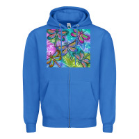 True Royal dragonflies Zipper Hoodie - TumblerDesignByShophia