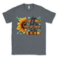 Charcoal Heather when you can't find the sunshine be the sunshine Classic Tee - MaliasSmallBusiness