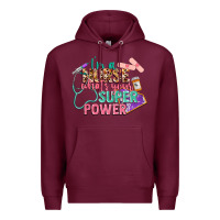 Burgundy i'm a nurse what's your superpower Premium Hoodie - CowGirlArtShop