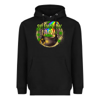 Black St. Patrick's Shamrock farm Heavyweight Hoodie - CowGirlArtShop