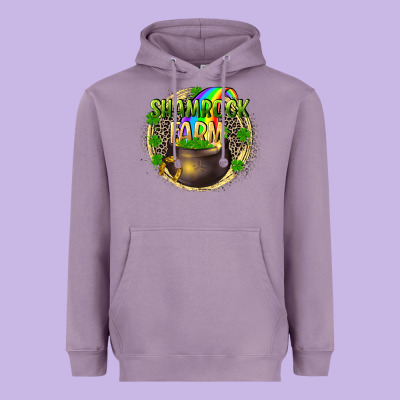 St. Patrick's Shamrock Farm Heavyweight Hoodie Designed By Cowgirlartshop