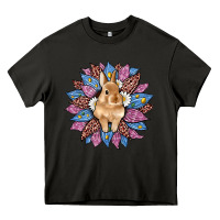 Asphalt easter leopard bunny sunflower Heavy Core Tee - Artiststas