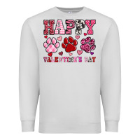 Dove Grey happy valentine's day paws Premium Sweatshirt - OliviaCreatesArt