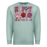 Seafoam happy valentine's day paws Premium Sweatshirt - OliviaCreatesArt