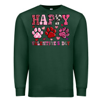 Sports Green happy valentine's day paws Premium Sweatshirt - OliviaCreatesArt