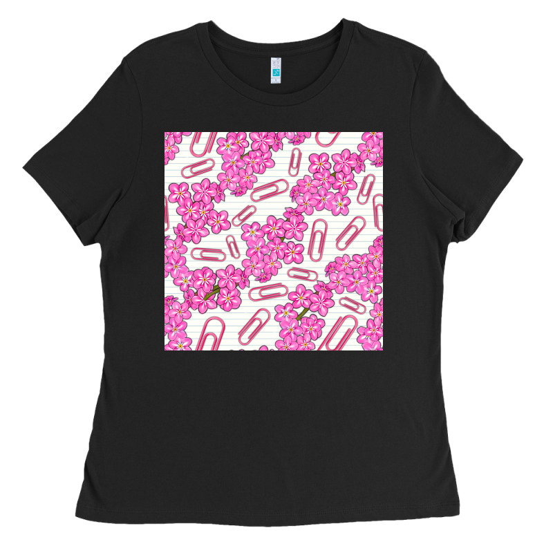 Floral School Seamless Pattern Ladies Tee by BundleAndBundleShop | Teevron